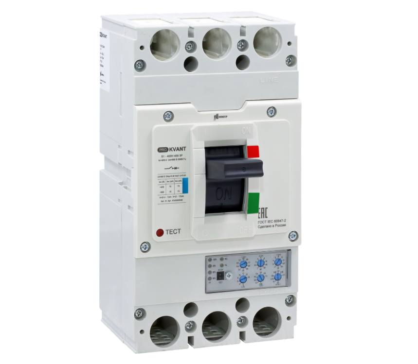 картинка Автоматический выключатель Контактор серии PRO.KVANT тип S1-400H 3P 400А 70кА от Интернет-магазина promistrade.by