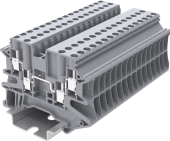 картинка Клемма проходная SUPU TU 2.5 4-conductor арт. TU2.5-4-GY, серая от Интернет-магазина promistrade.by