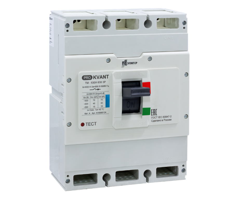 картинка Автоматический выключатель Контактор серии PRO.KVANT тип S1-800H 3P 800А 70кА от Интернет-магазина promistrade.by