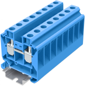 картинка Клемма проходная SUPU TU16 арт. TU16-2-BU, синяя от Интернет-магазина promistrade.by
