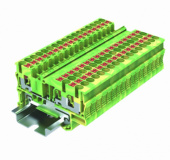 картинка Клемма проходная SUPU TP2.5 1-2 арт. TP2.5-3-PE желто-зеленая от Интернет-магазина promistrade.by
