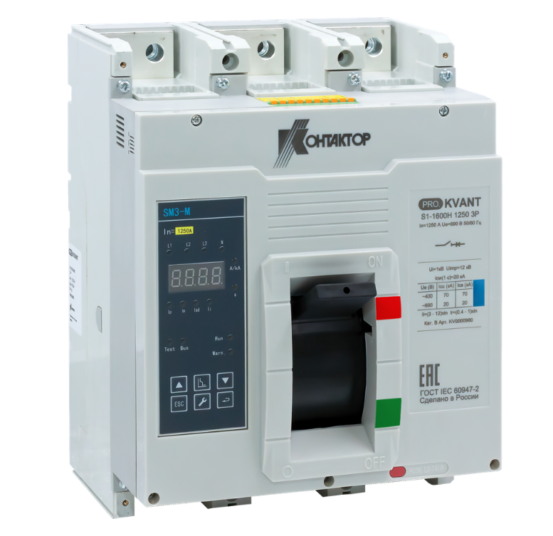 картинка Автоматический выключатель Контактор серии PRO.KVANT тип S1-1600H 3P 1250А 70кА от Интернет-магазина promistrade.by