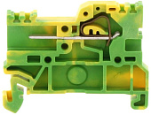 Клемма проходная Conta Clip ZSTK 2,5/1A/1S-H/35 желто-зеленая