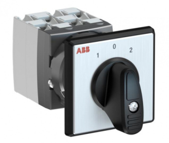 Переключатель кулачковый АВВ OC25G, 2Р, схема 1-0-2 арт. 1SCA126513R1001