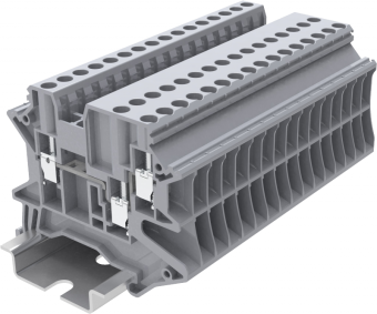 Клемма проходная SUPU TU2.5 1-2 арт. TU2.5-3-GY, серая