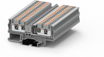 Клемма проходная SUPU TP4 2-2 арт.TP4-4-GY серая