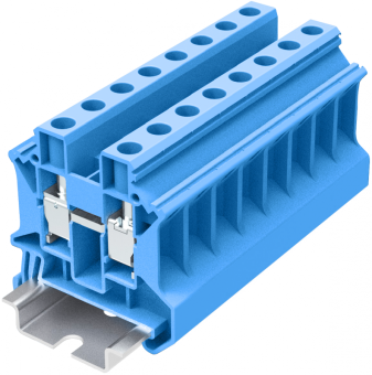Клемма проходная SUPU TU10 арт. TU10-2-BU, синяя
