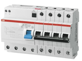 Автоматические выключатели дифференциального тока ABB DS204 4P тип A