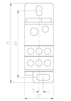 Клемма (блок) распределительная Conta Clip SVB 125 светло-серый