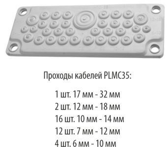 Сальник для ввода кабеля PLASTIM IP 65. (резиновый) арт. PLMC35