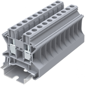 Клемма проходная SUPU TU6 арт. TU6-2-GY, серая