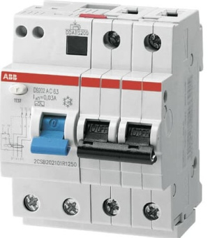 Автоматические выключатели дифференциального тока ABB DS202 2P тип AC